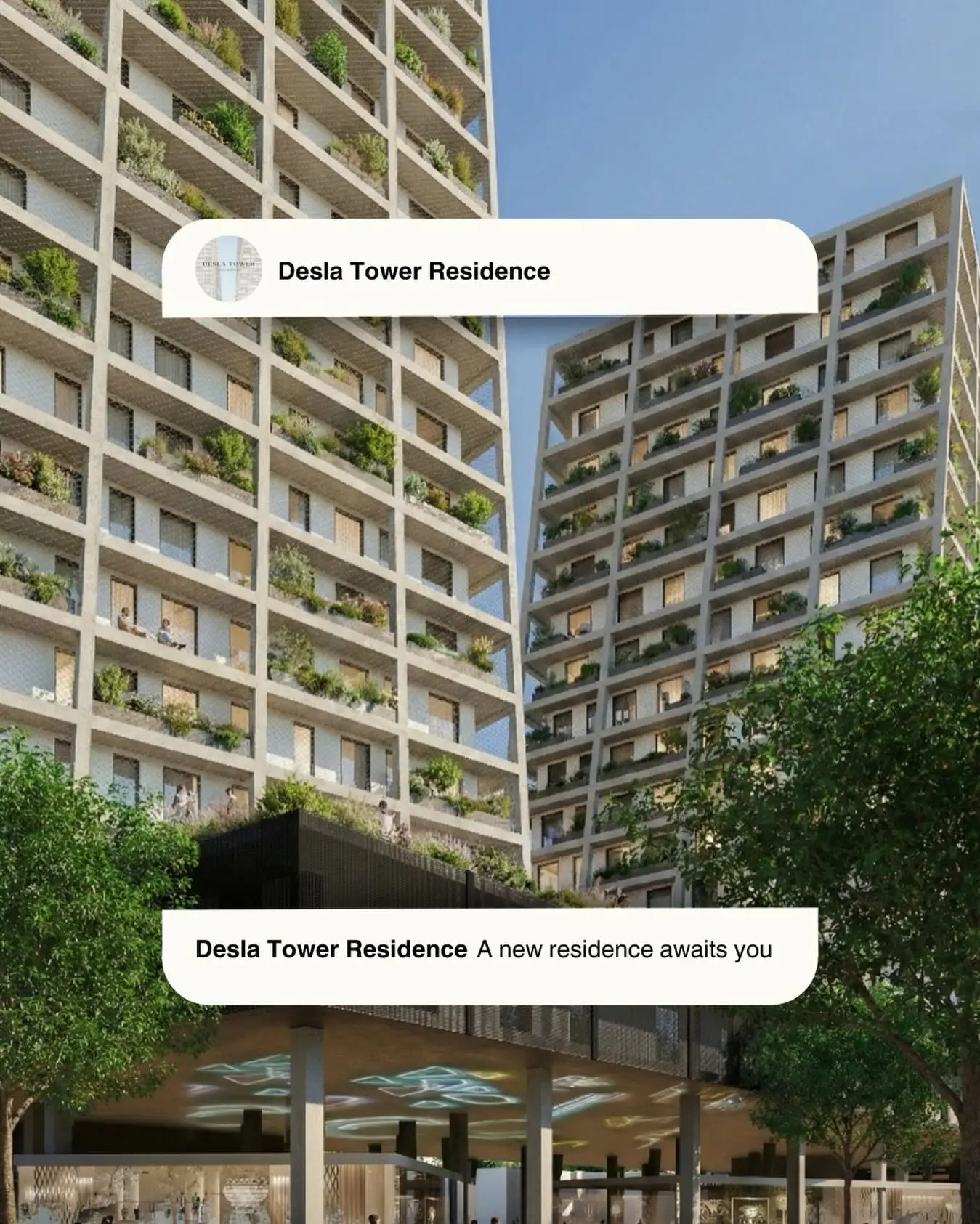 Desla Tower Residence — complex façade