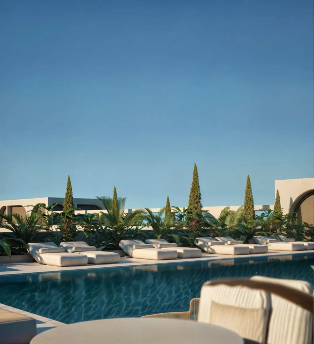 Pool and lounge area