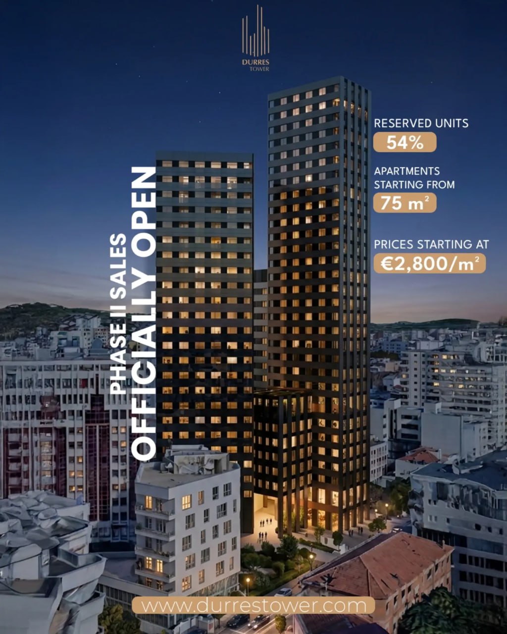 Актуальні ціни Durres Tower